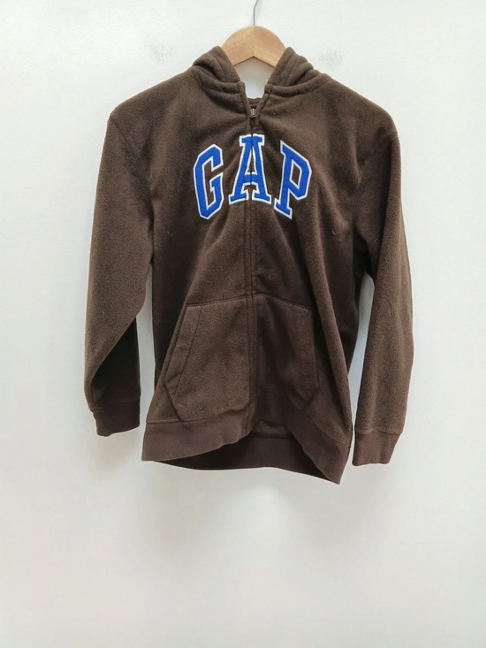 Gap Kids Boys Vintage Brown full-zip Y2k Hoodie Size XXL (14-16)